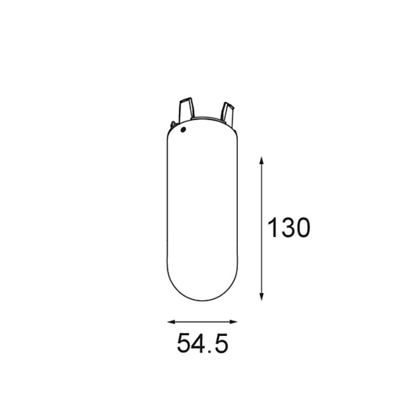 Modular - Placebo glass tube down (130mm) wit mat