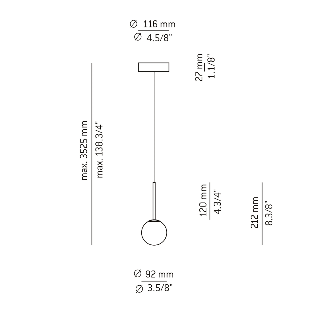 Estiluz - Alfi 3744S hanglamp/plafondlamp