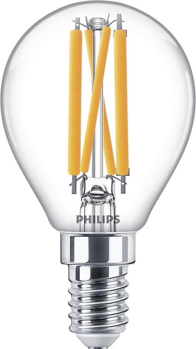 Philips Dimmable led E14 Filament Helder 4.5W 927 Zeer Warm Wit