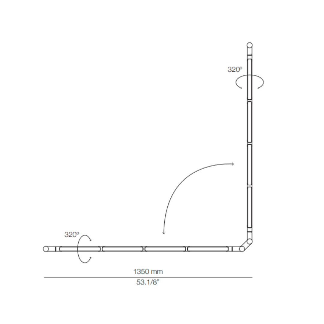 Estiluz - Arco 4000X2 Wandlamp Antraciet