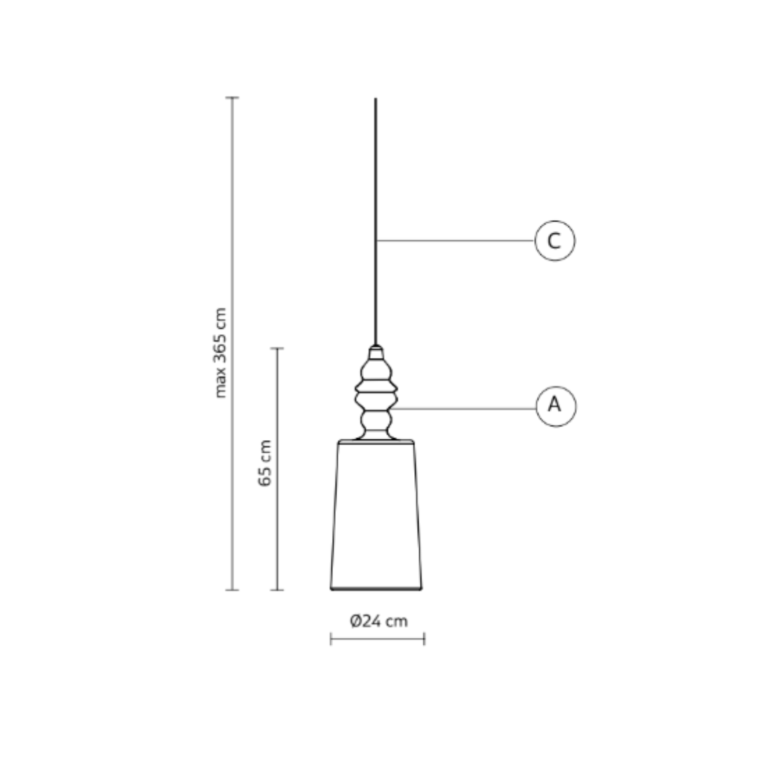 Karman - Alibaglass Ø18 Hanglamp