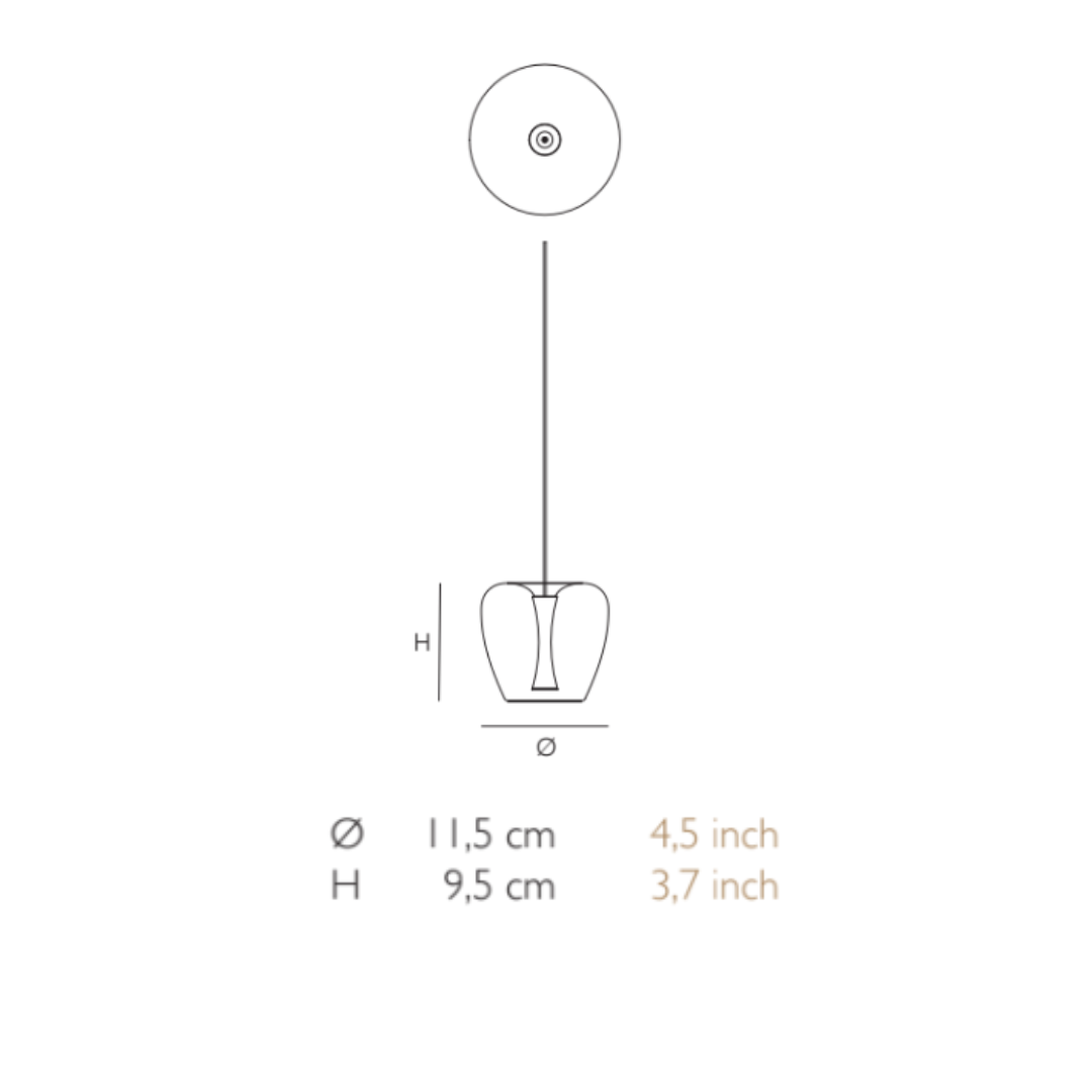 Quasar - Apple Mood Klein Goud Hanglamp