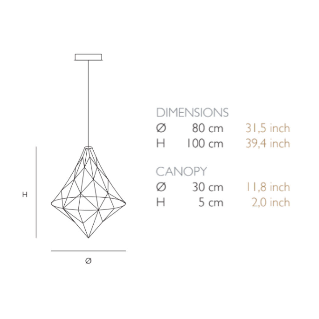 Quasar - Adamas 80 Hanglamp