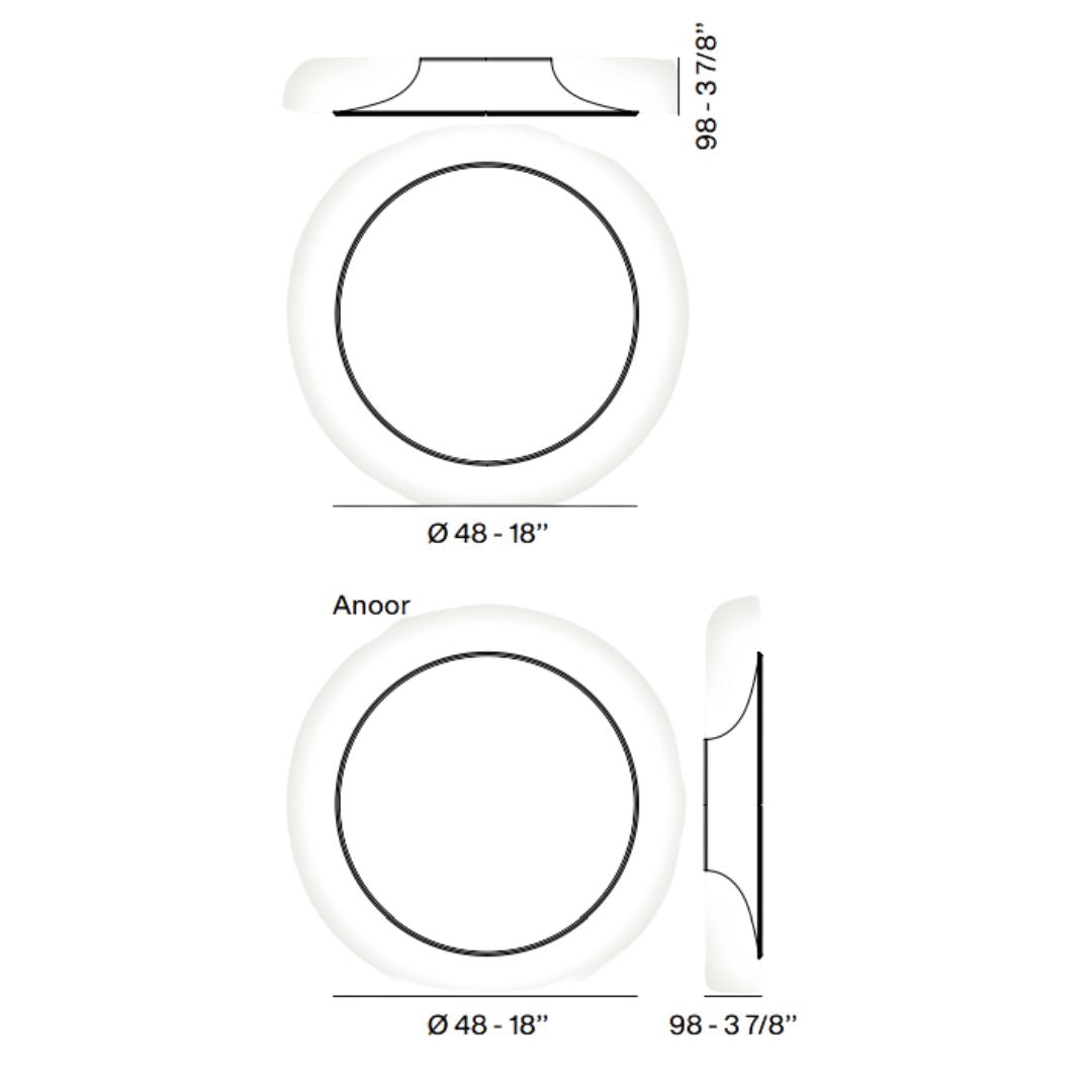 Foscarini - Anoor Plafondlamp/Wandlamp