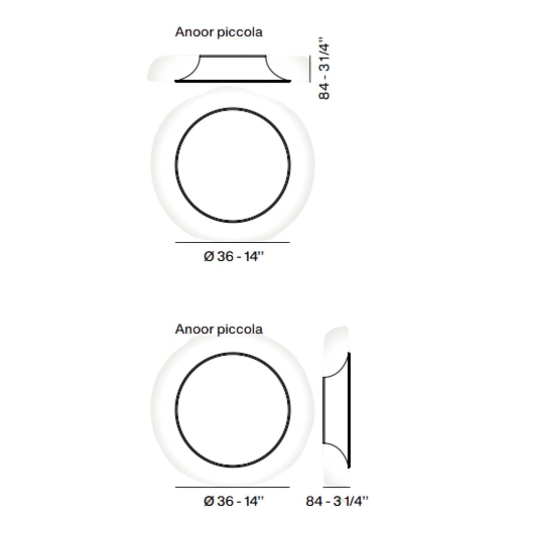 Foscarini - Anoor Piccola Plafondlamp/Wandlamp