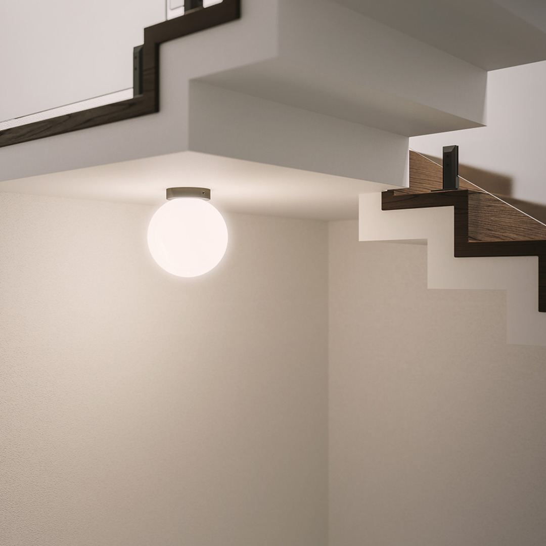 Nemo - Asteroide Plafondlamp Chroom/Wit Glas