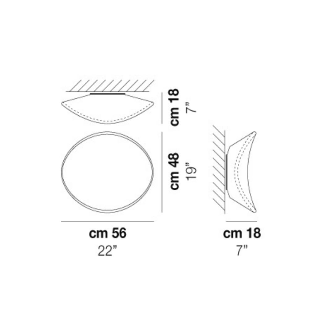 Vistosi - Balance Plafondlamp/Wandlamp