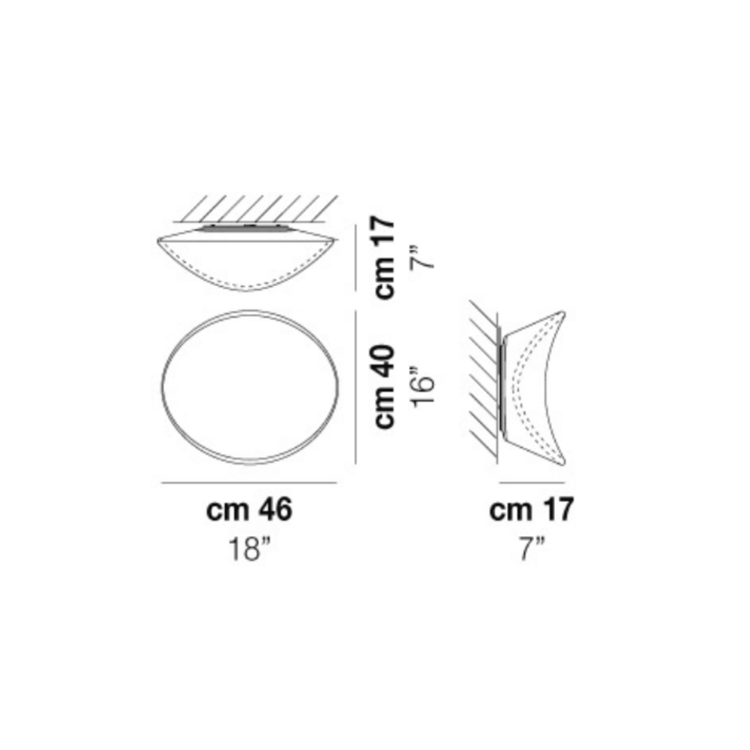 Vistosi - Balance Plafondlamp/Wandlamp