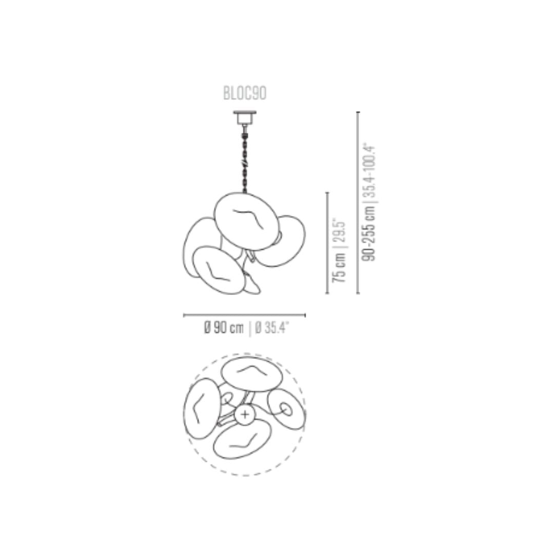 Brand van egmond - Blossom ø90 Kroonluchter Rond Hanglamp