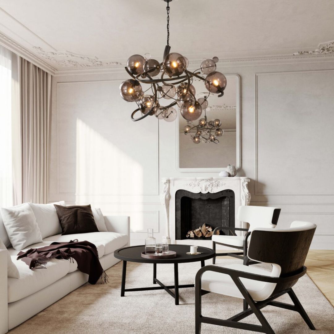 Brand von egmond - Bubbles Twilight ø80 Kroonluchter Rond Hanglamp