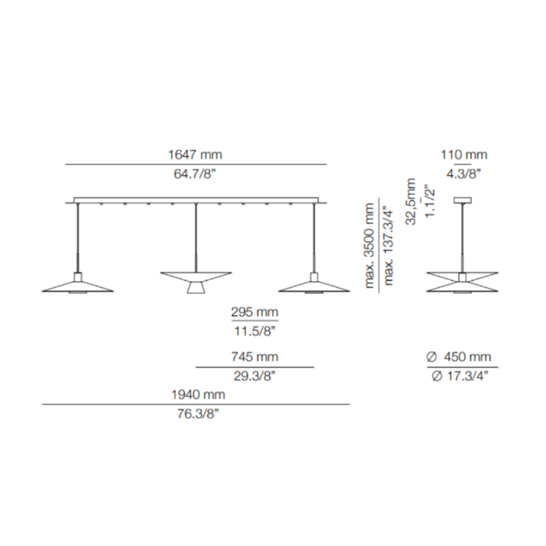 Estiluz - Belt L165S3LG Hanglamp