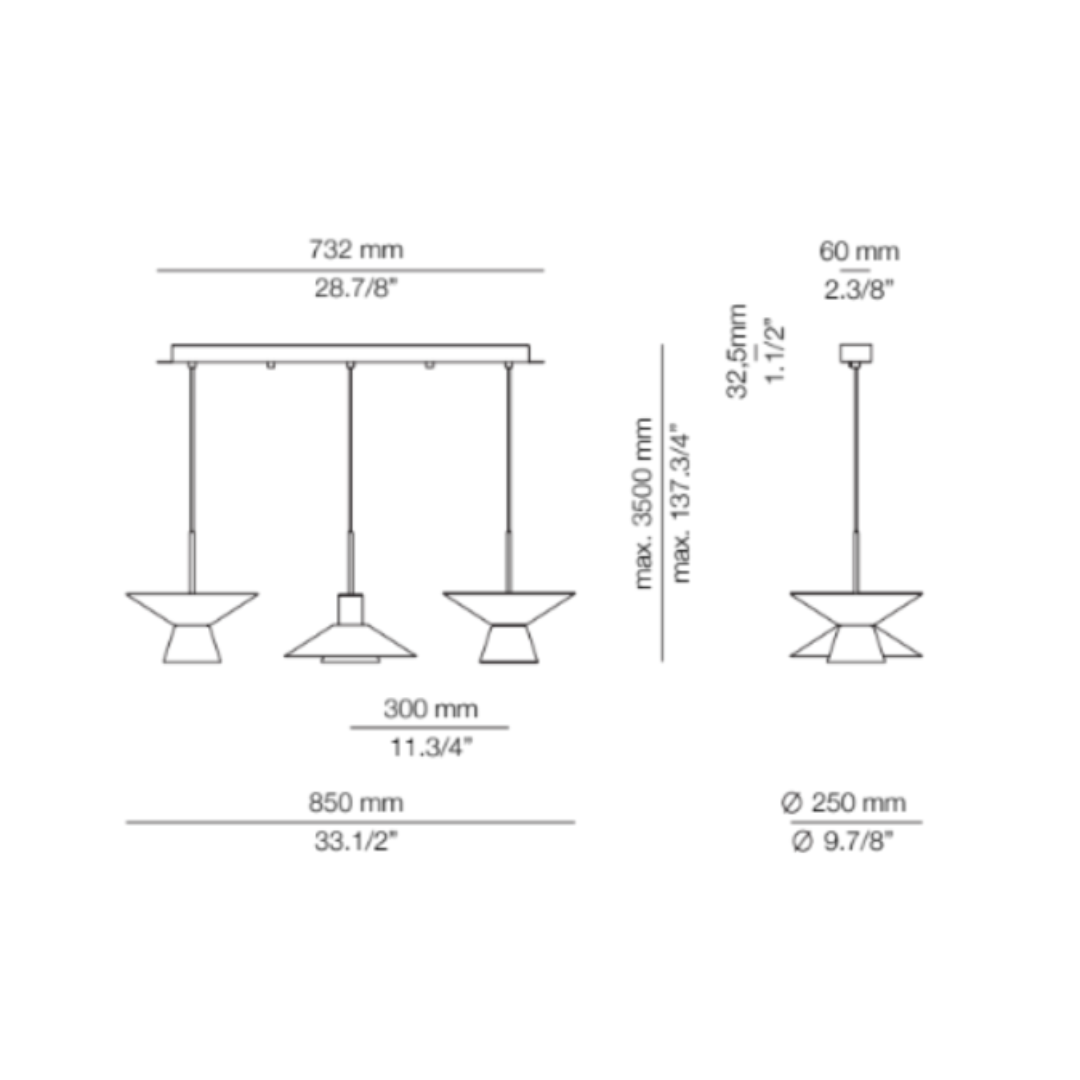 Estiluz - Belt L73S3SG Hanglamp