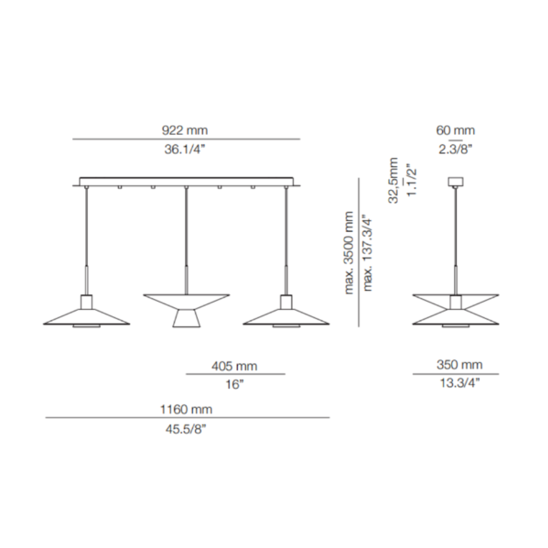 Estiluz - Belt L92S3MG Hanglamp