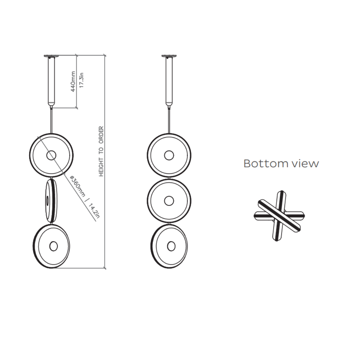 Bert Frank - Beran 3 Groot Hanglamp