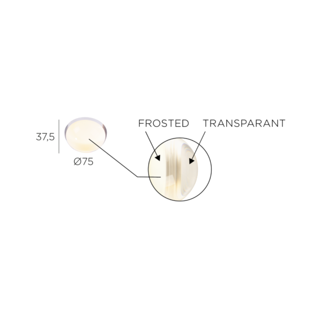 Trizo21 - Boulo C Betonnen plafond Transparant Plafondlamp