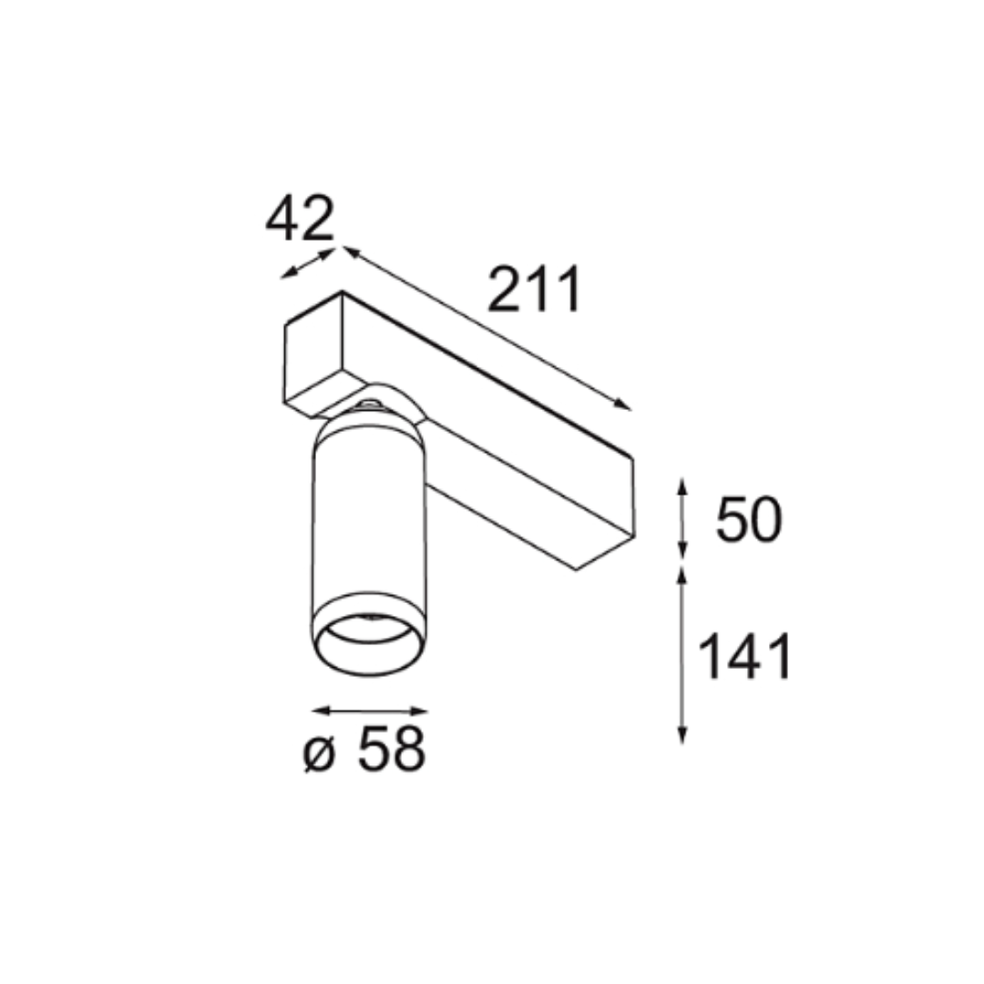 Modular - Bullet Surface Adjustable 58 1x Spot