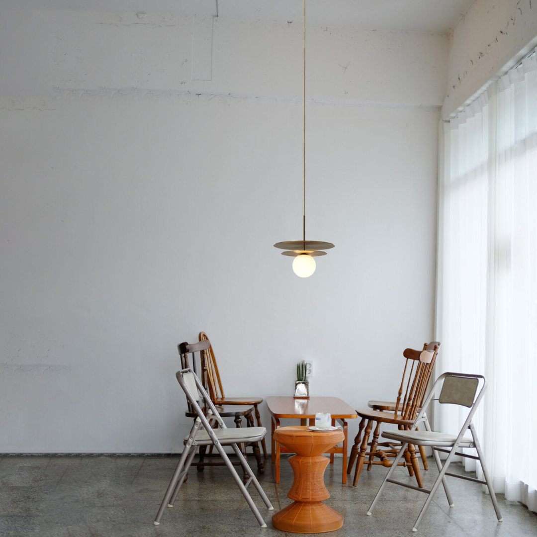 TossB - Celeste Sphere L Geborsteld Messing Hanglamp