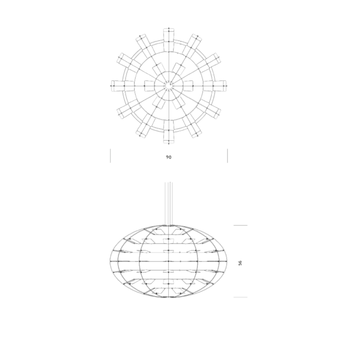 Nemo - Chloris Hanglamp Wit