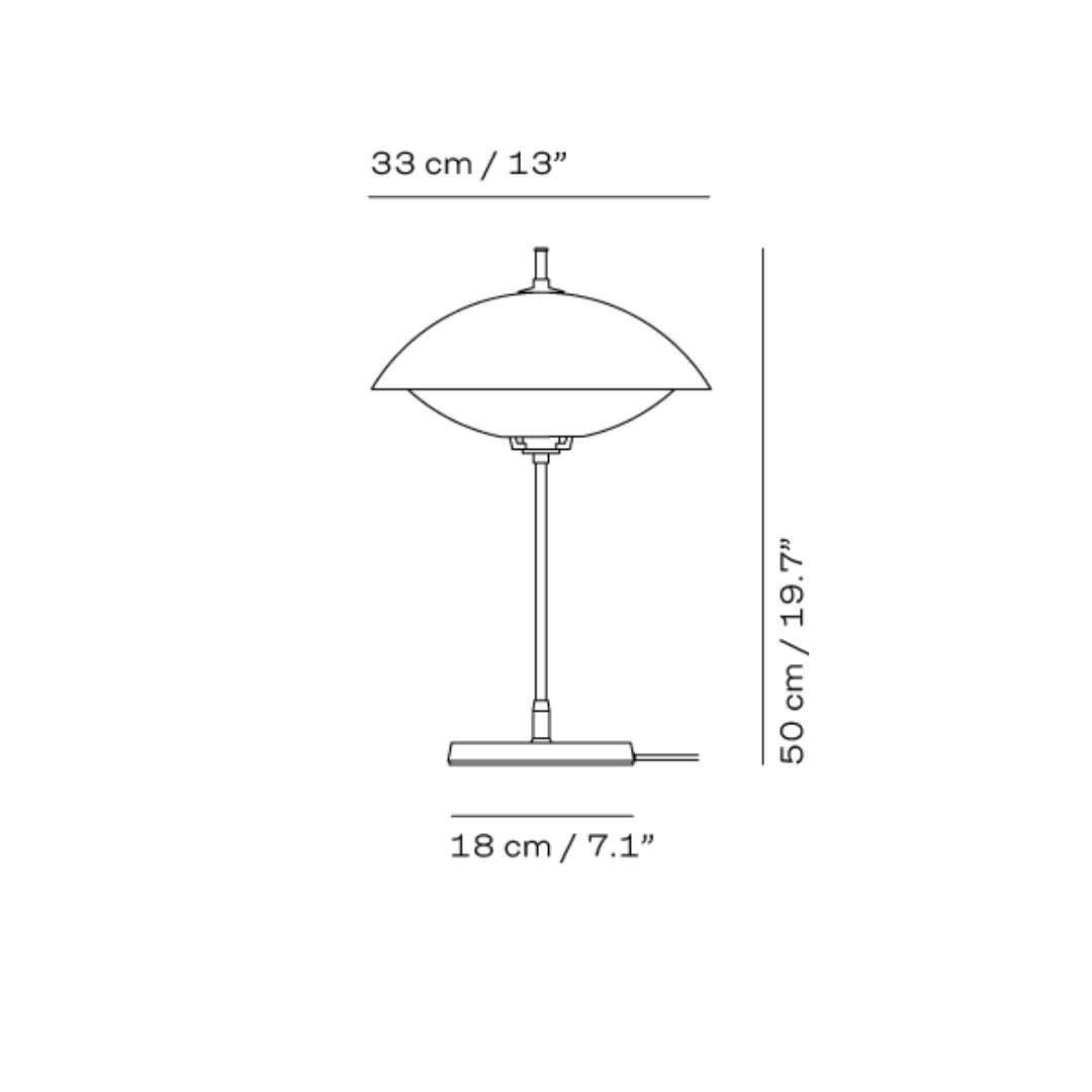 Fritz Hansen - Clam Opaal/Messing Tafellamp