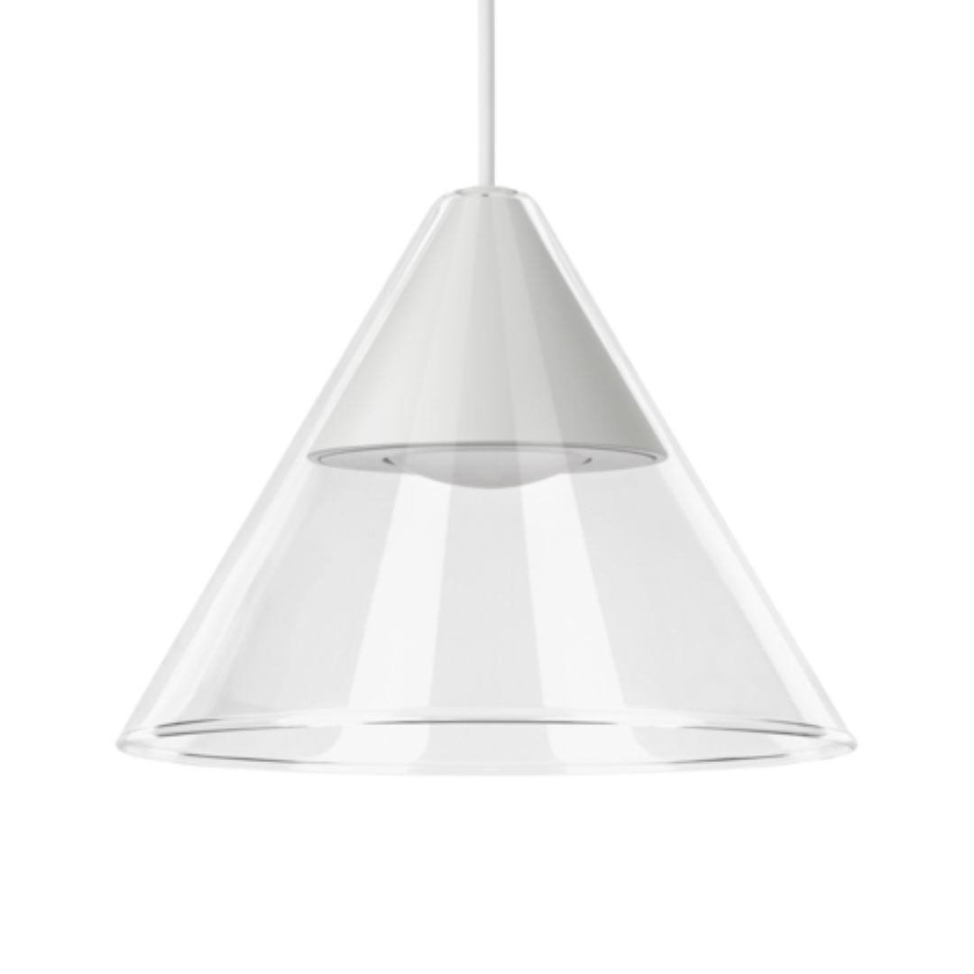 Cini & Nils - Cordina Conico Vetro Bianco Hanglamp