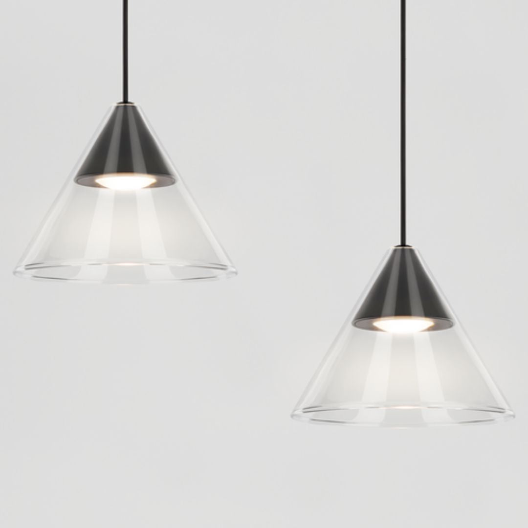 Cini & Nils - Cordina Conico Vetro Bianco Hanglamp