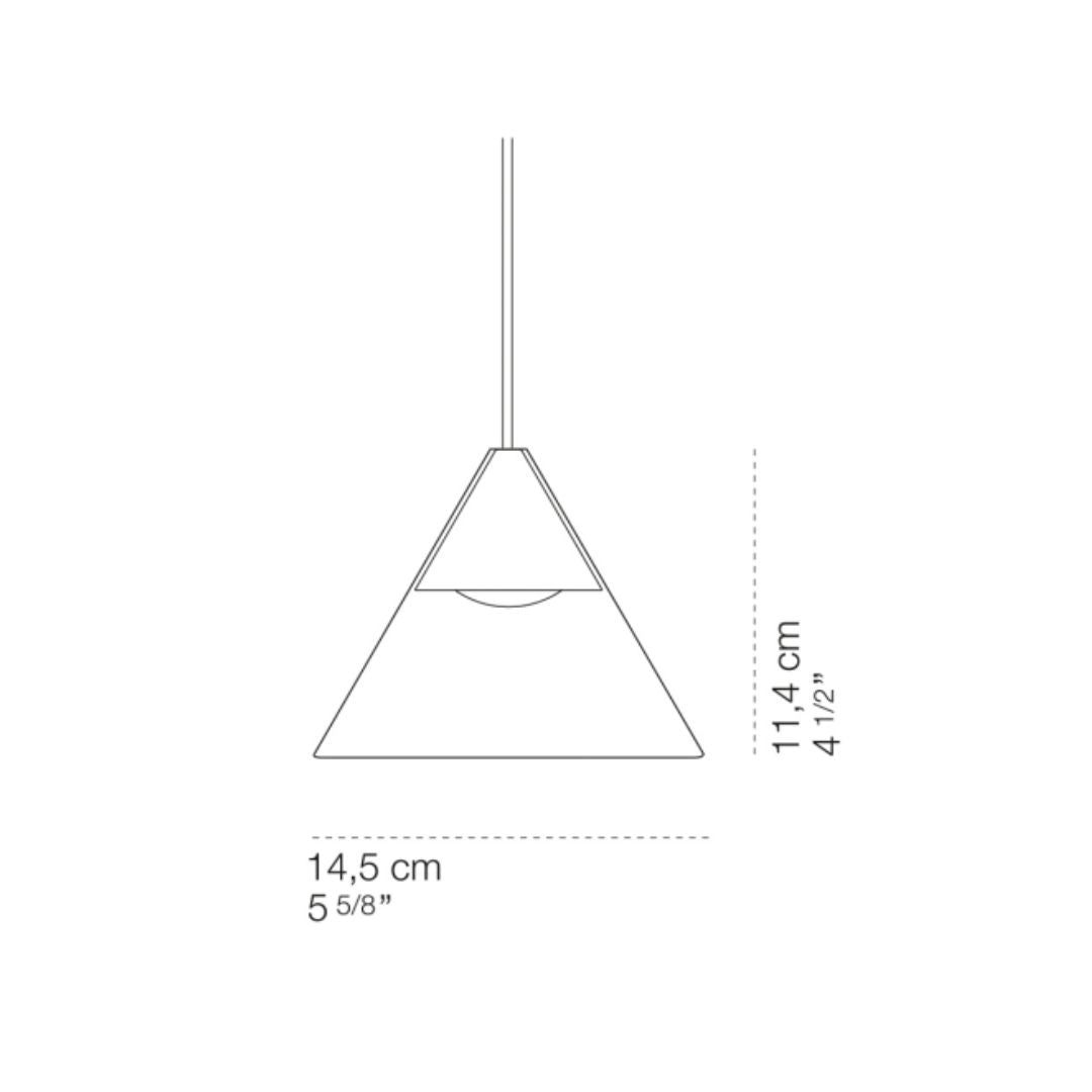 Cini & Nils - Cordina Conico Vetro Bianco Hanglamp