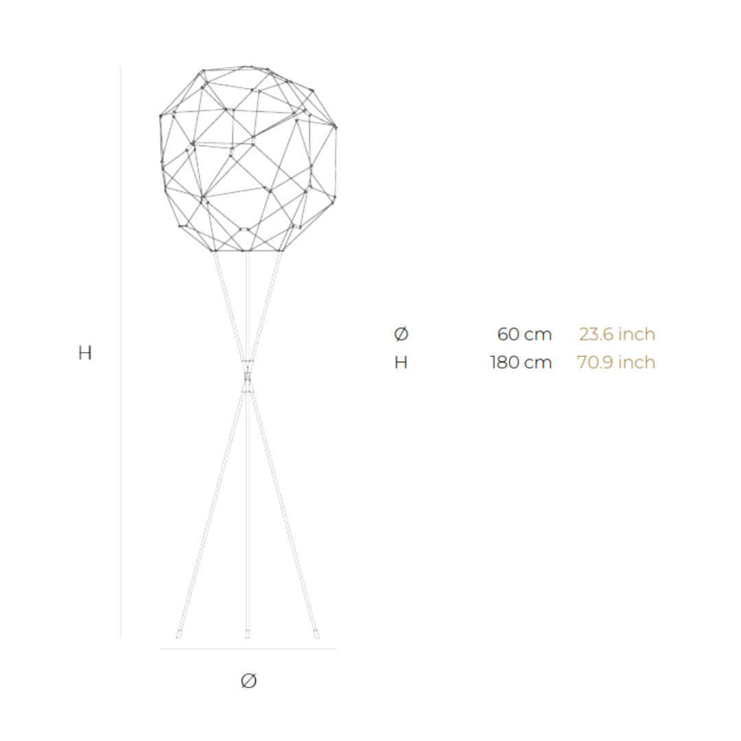 Quasar - Cosmos Globe Vloerlamp