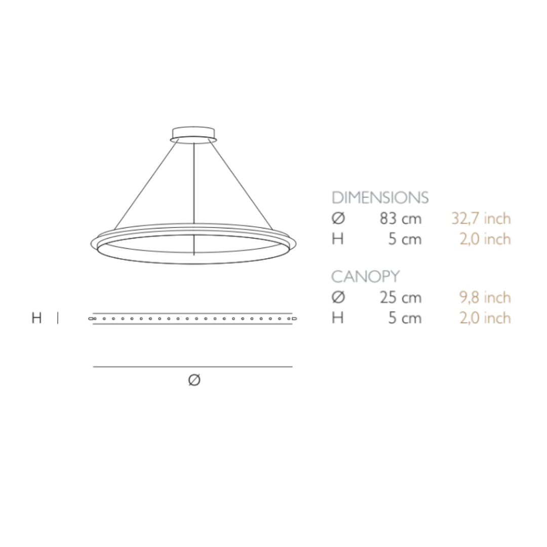 Quasar - Eclipse Enkel 83 Hanglamp