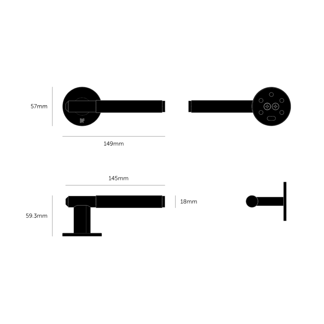 Buster and Punch - Fixed Door Handle / Enkelzijdig / Lineair