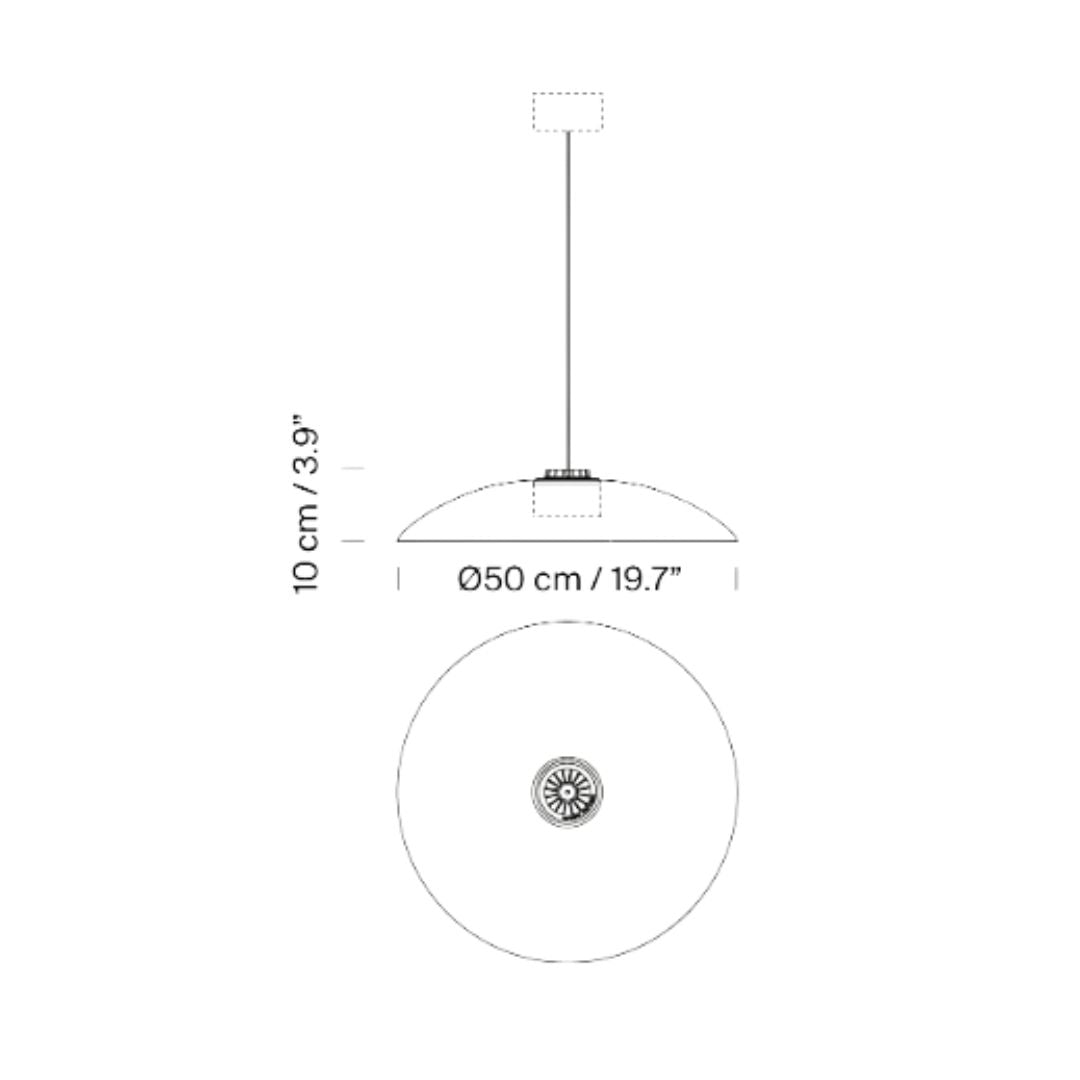 Santa Cole - HeadHat Plate Medium 3m Hanglamp
