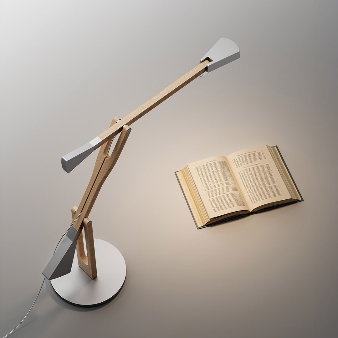 Artemide - Internode Wood/Grijs Tafellamp