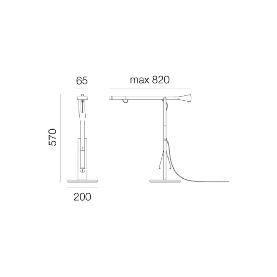 Artemide - Internode Wood/Grijs Tafellamp