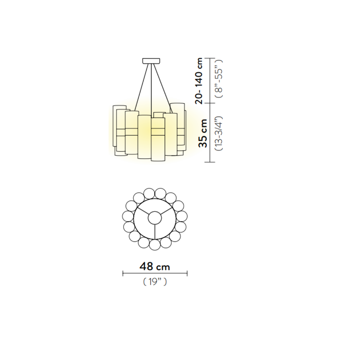 Slamp - La Lollo LED Hanglamp goud