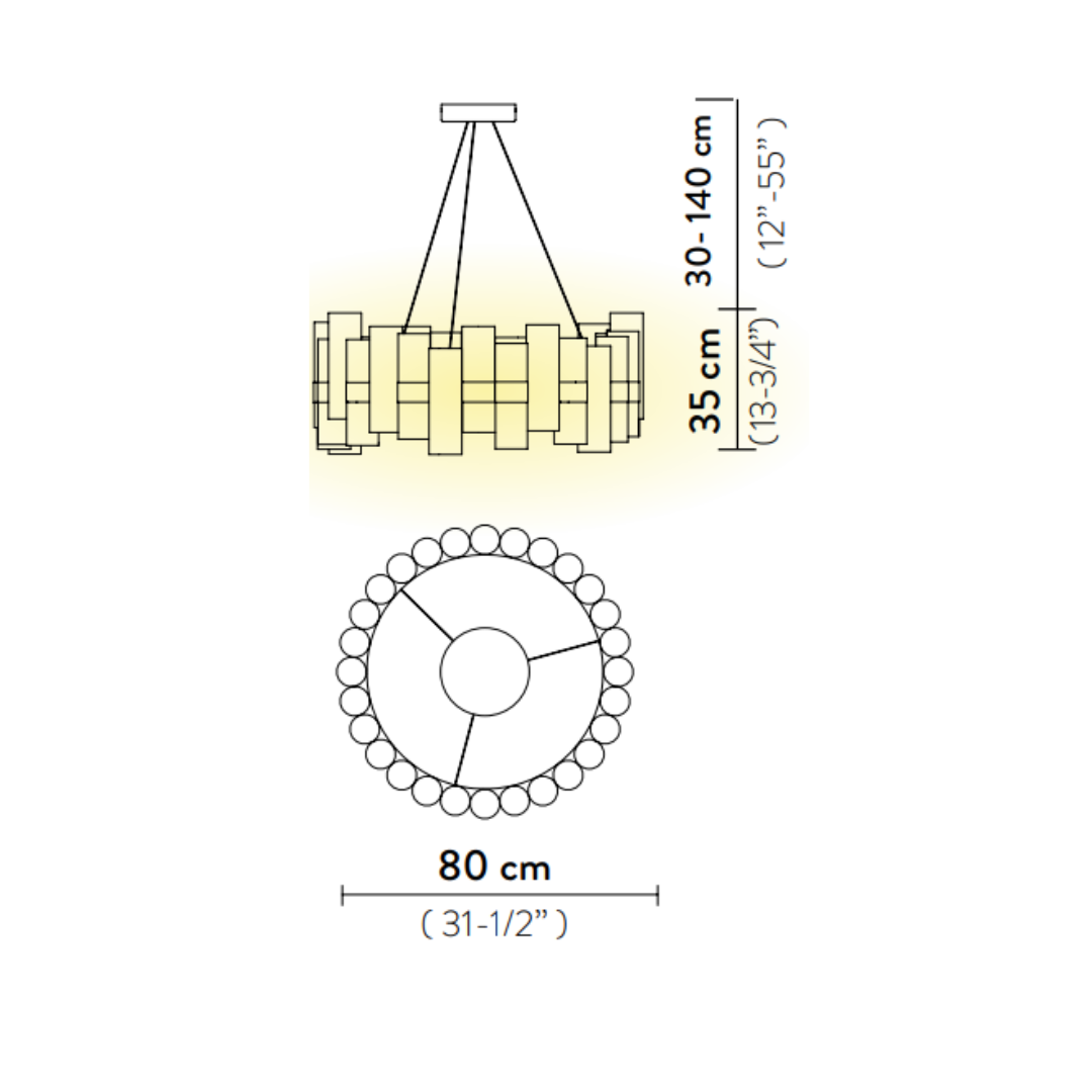 Slamp - La Lollo LED Hanglamp goud