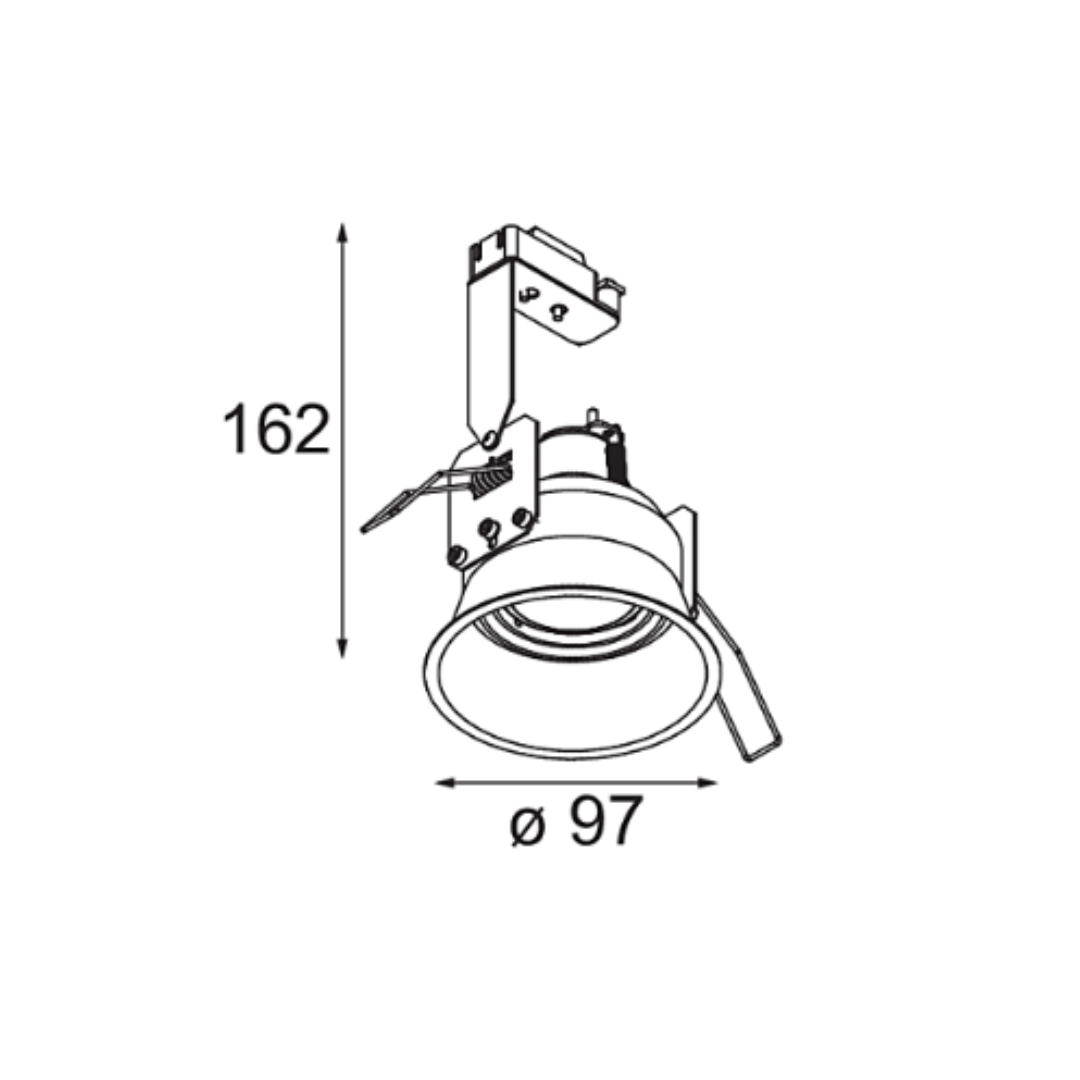 Modular - Lotis Round Recessed Adjustable 97 1x GU10