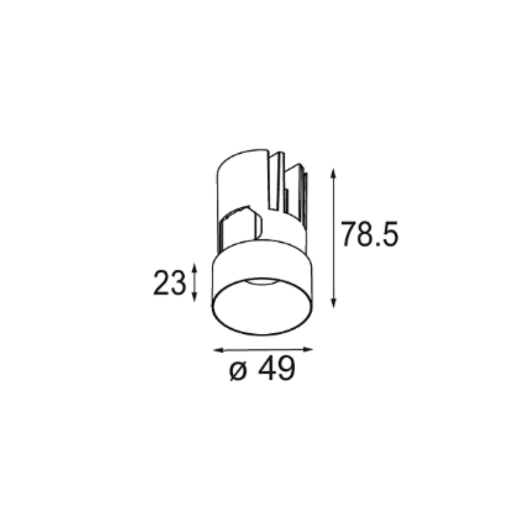 Modular - Minude Out Recessed 49 23 1x Spot