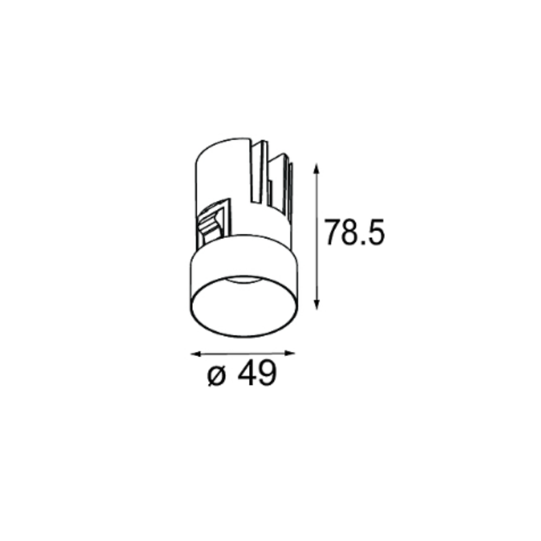 Modular - Minude Recessed Trimless 49 1x Spot