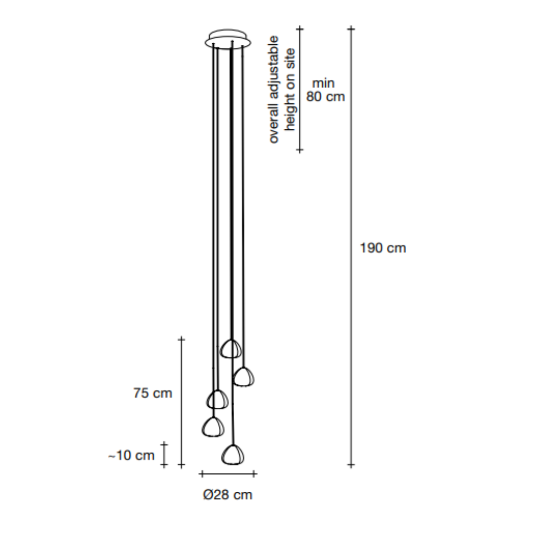 Terzani - Mizu 5 Hanglamp