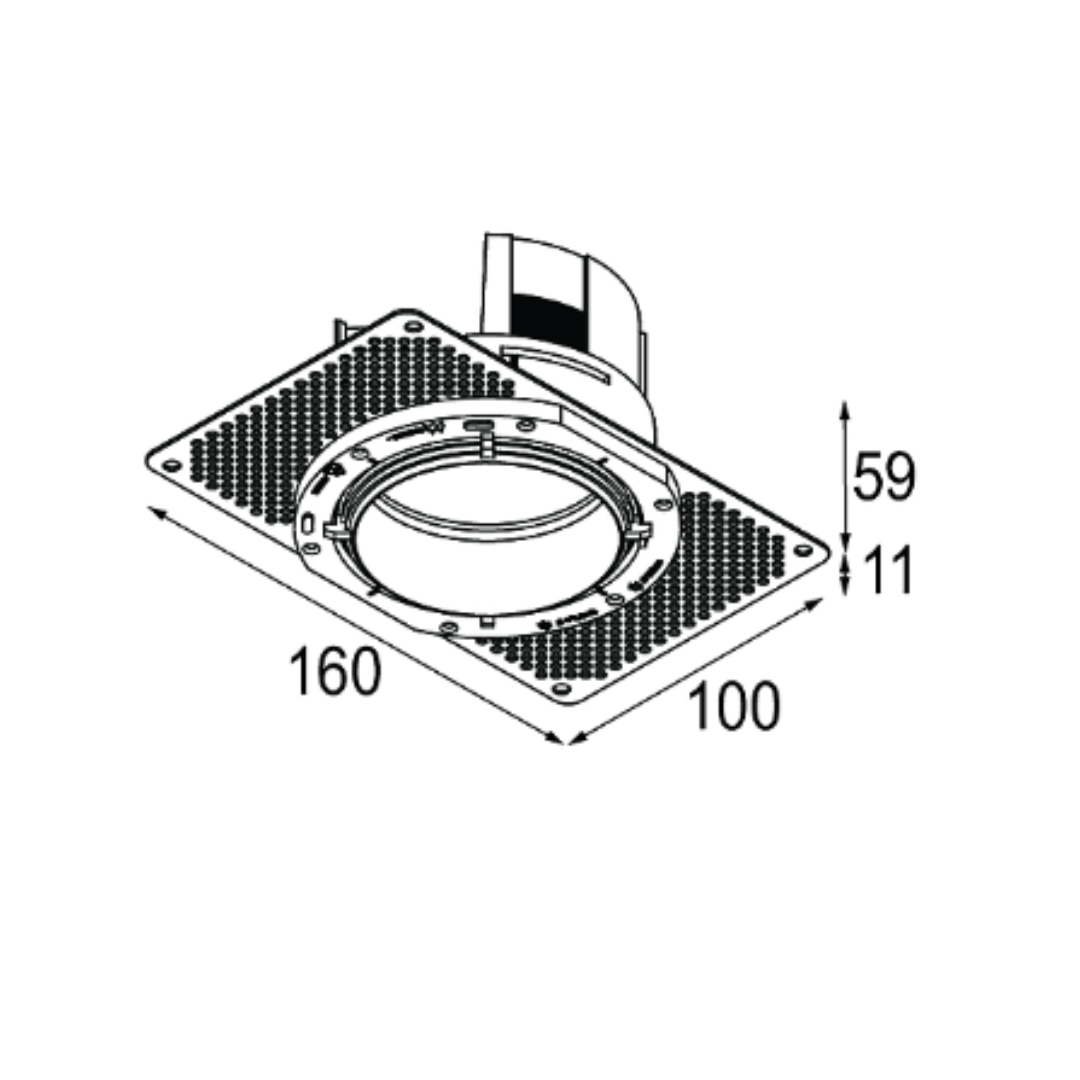 Modular - Ring Recessed Trimless 70 1x