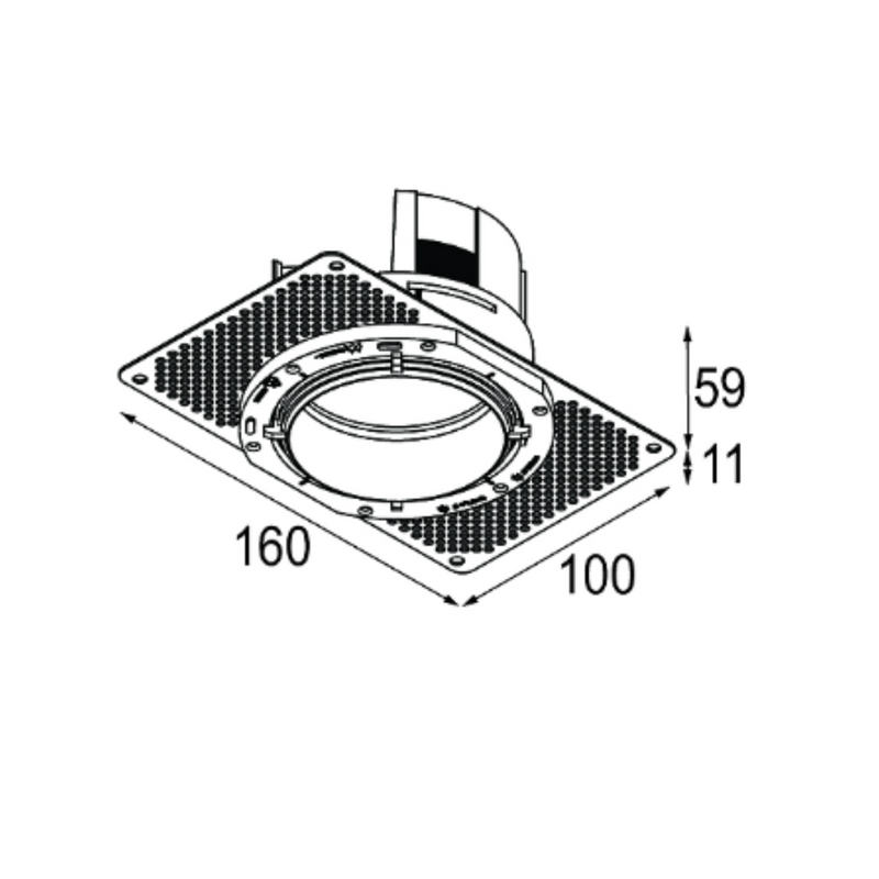 Modular - Ring Recessed Trimless 70 1x