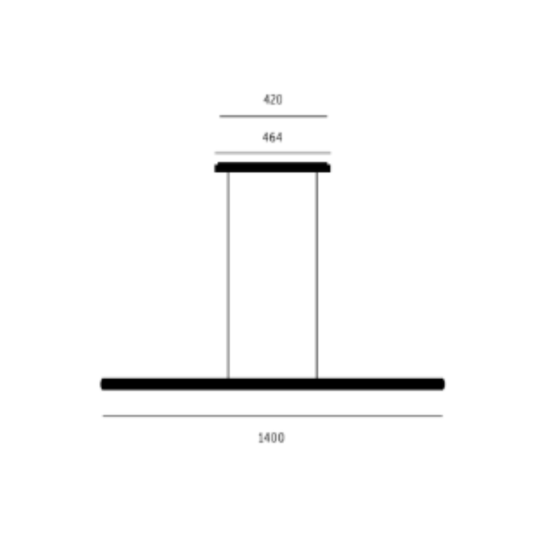 Millelumen - Oval 1400 mm Hanglamp