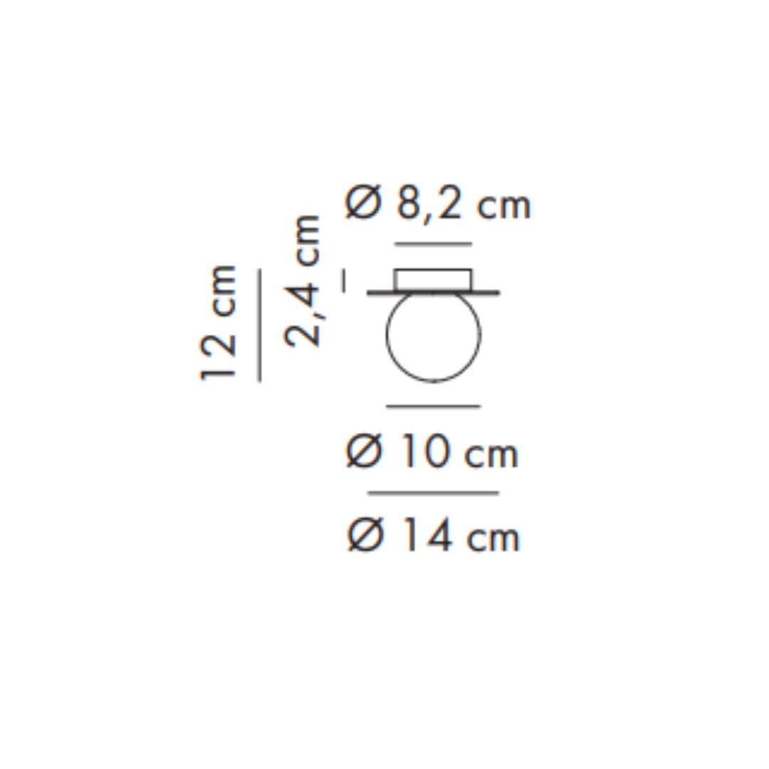 Axo - Kiss ø10 Plafondlamp/Wandlamp