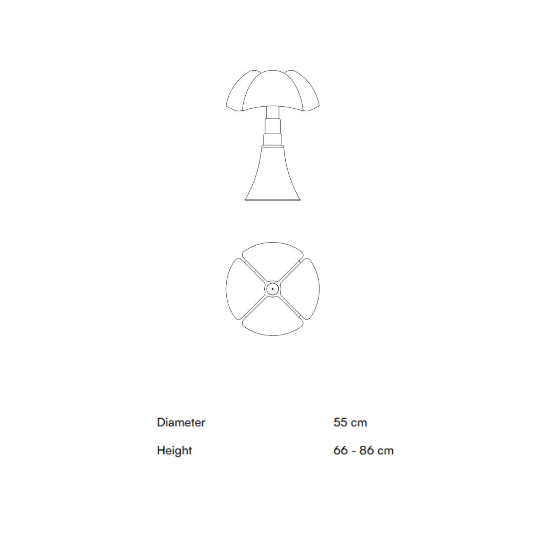 Martinelli Luce - Pipistrello 620 Classic LED Mat Wit Tafellamp