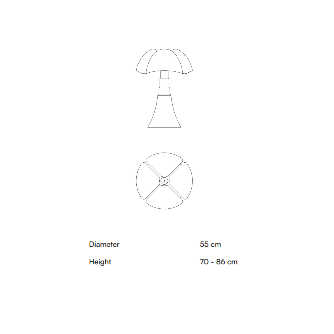 Martinelli Luce - Pipistrello Met Licht Lamp Mat Wit Tafellamp