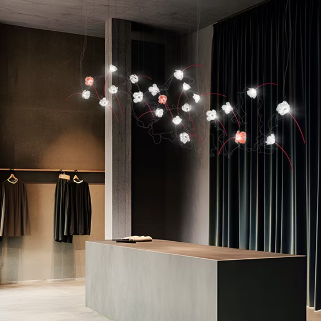 Slamp - Poppy 7 Transparant/Rood Hanglamp