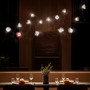 Slamp - Poppy 7 Transparant/Rood Hanglamp