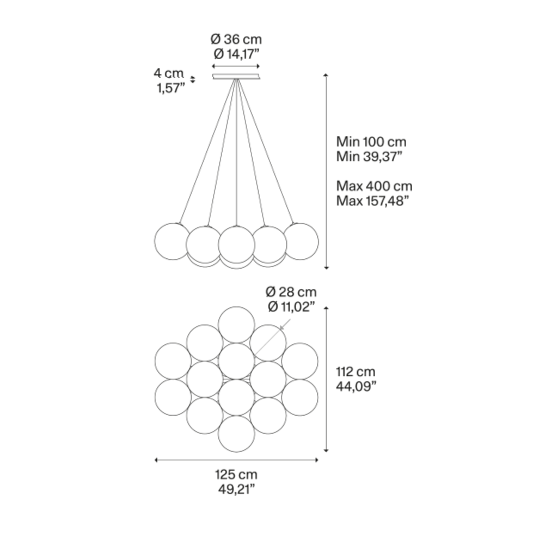 Lodes - Random Cloud 14 Licht Ø28 Hanglamp