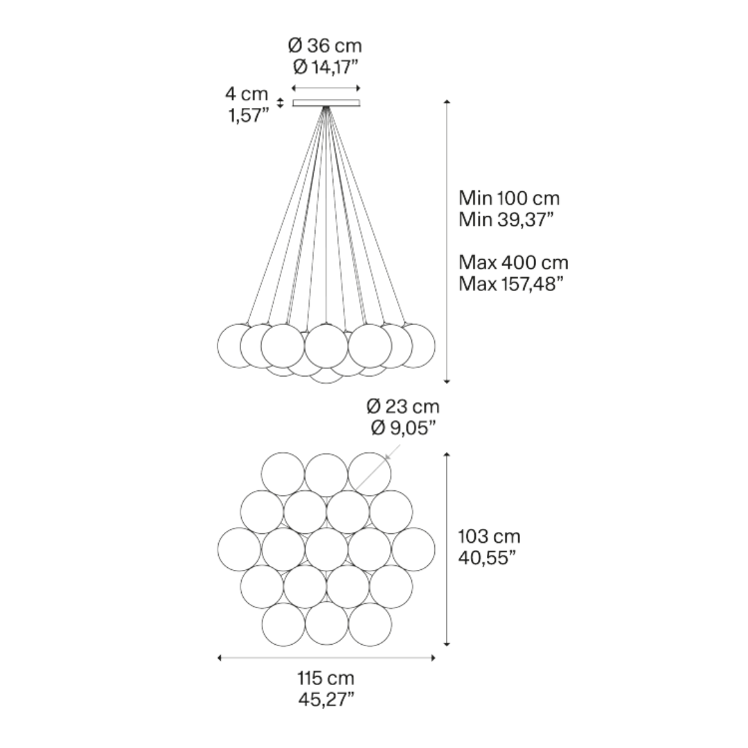 Lodes - Random Cloud 19 Licht Ø23 Hanglamp