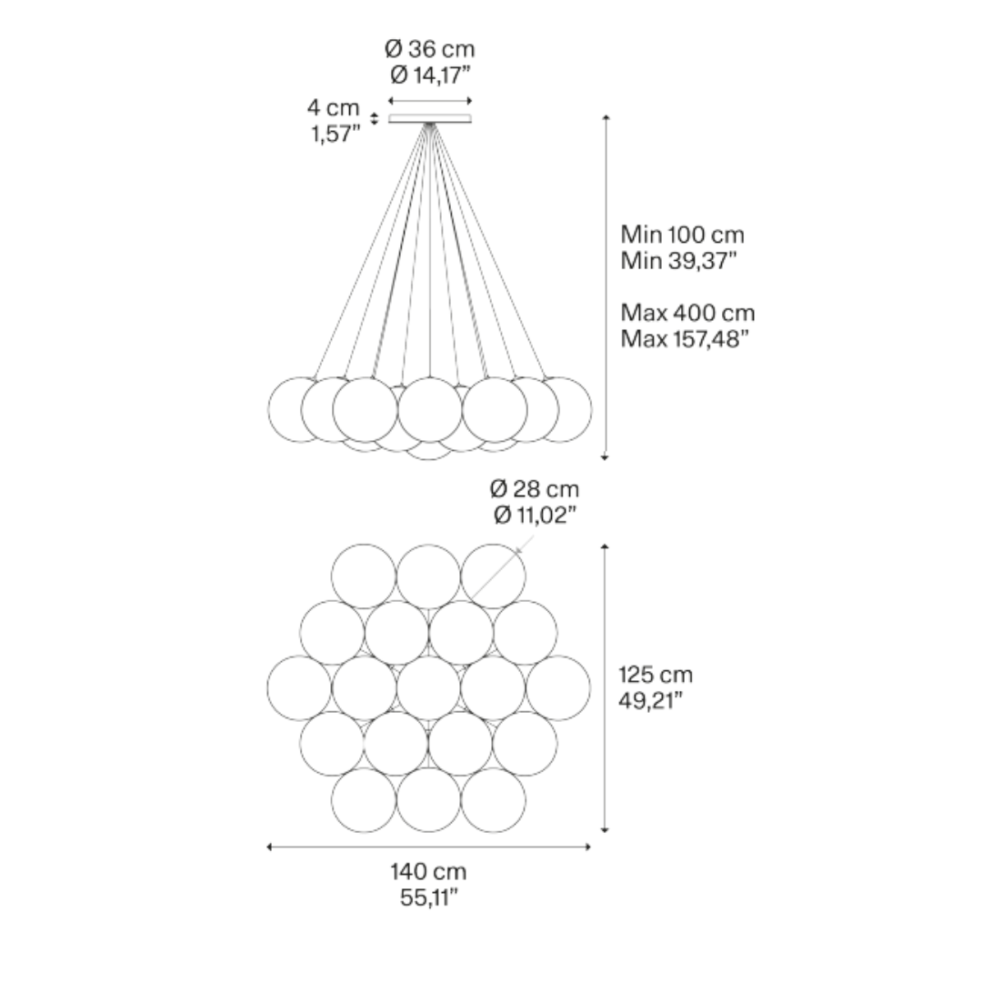 Lodes - Random Cloud 19 Licht Ø28 Hanglamp