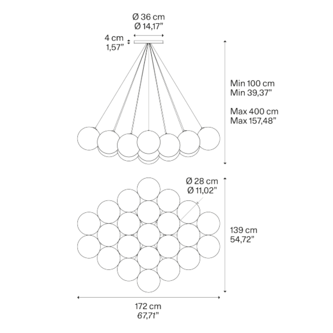 Lodes - Random Cloud 23 Licht Ø28 Hanglamp